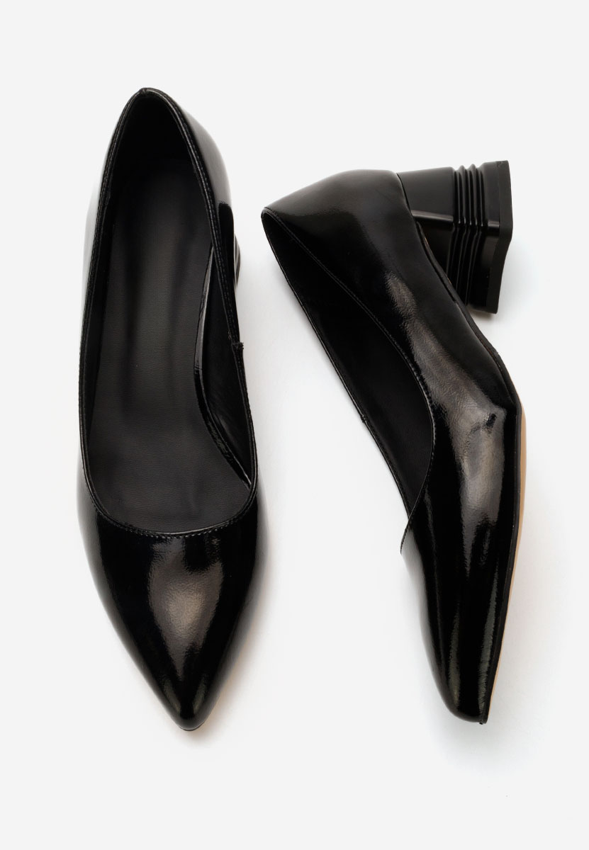 Kožne cipele na petu Fadicia crno