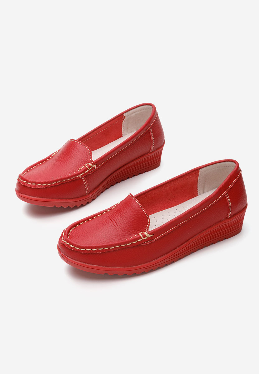 Mokasinke od prirodne kože Storia V2 crveno