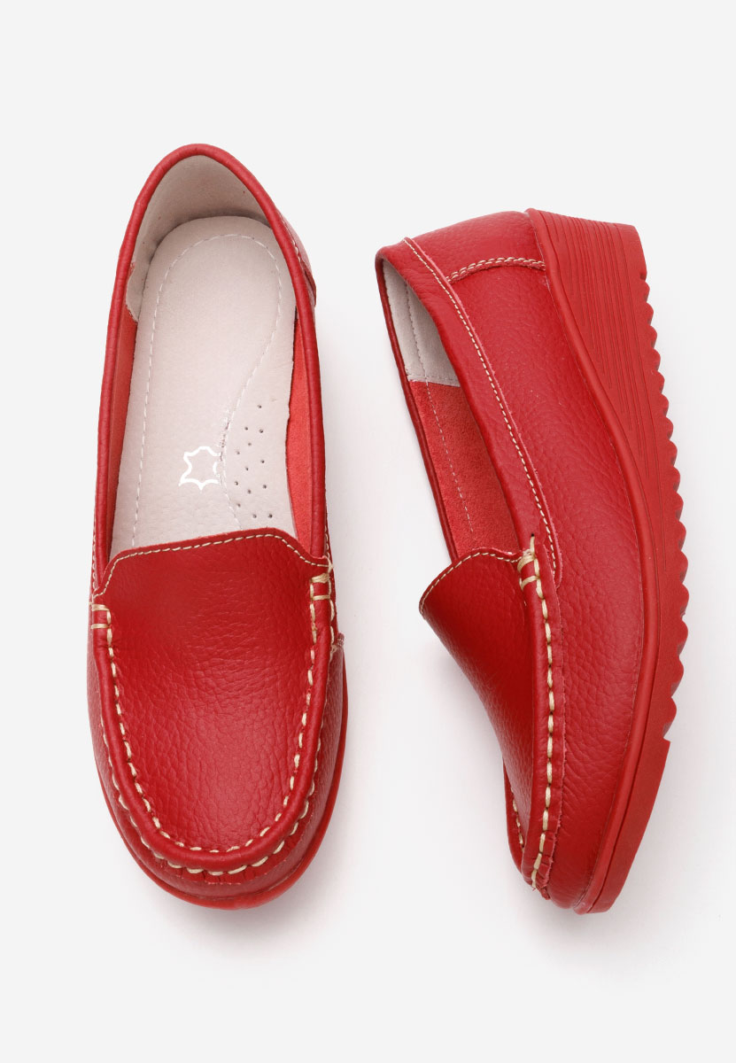 Mokasinke od prirodne kože Storia V2 crveno