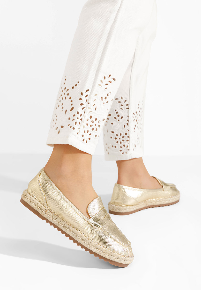 Ženske mokasinke Elanore zlatno