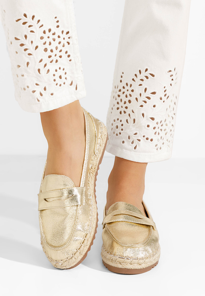 Ženske mokasinke Elanore zlatno