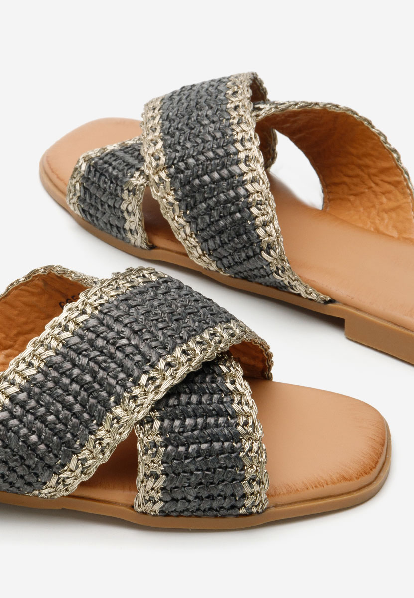 Papuče s nisku petu Jamira crno