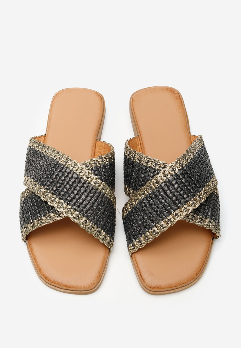 Papuče s nisku petu Jamira crno