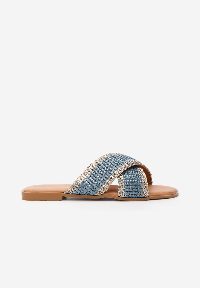 Papuče s nisku petu Jamira plavi