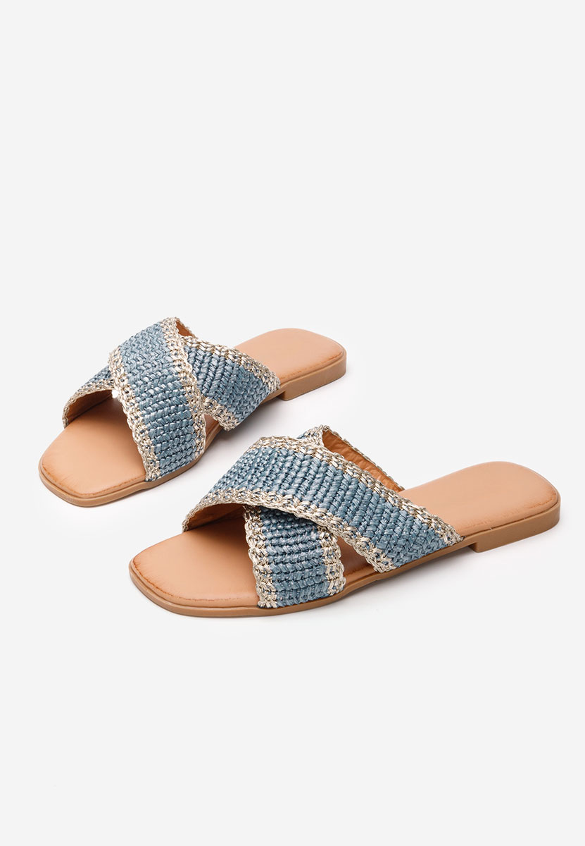 Papuče s nisku petu Jamira plavi