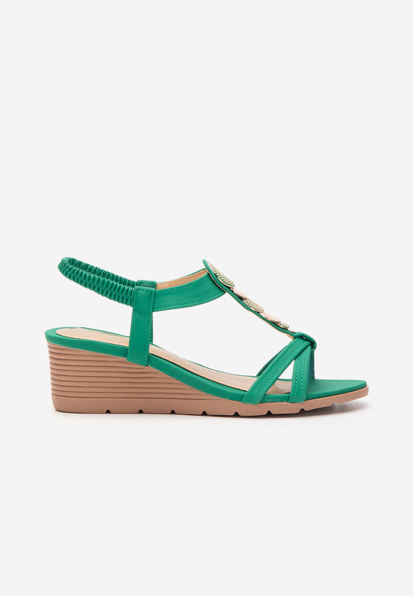 Sandale s platformom Floretia zeleno