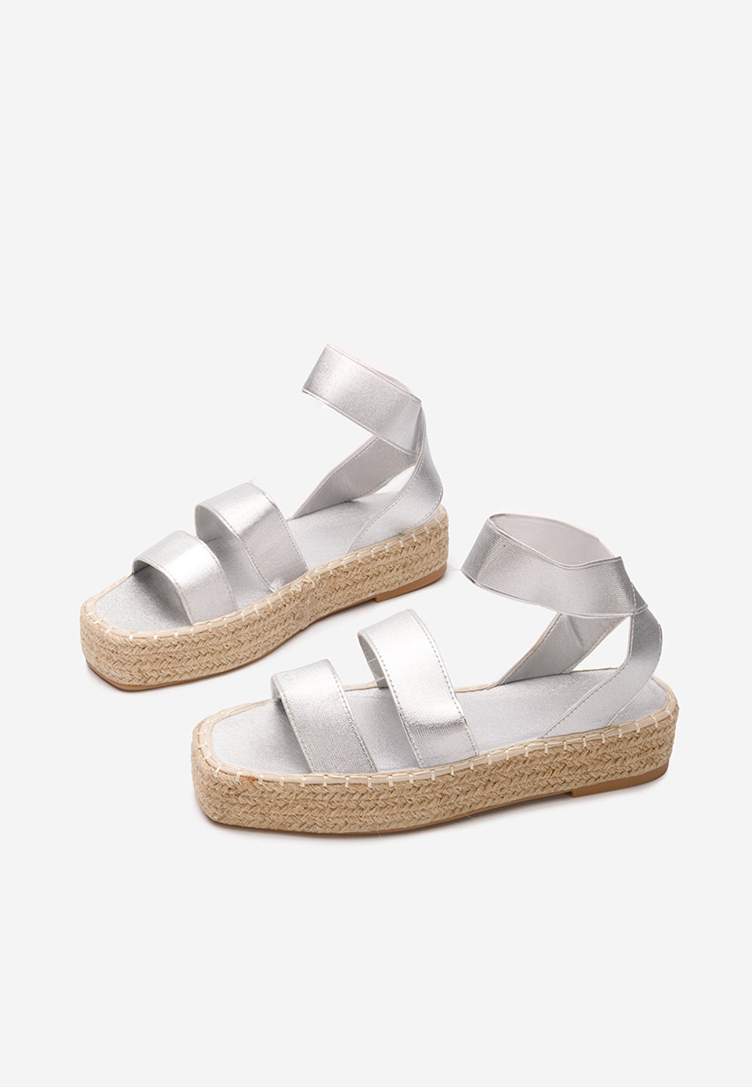 Espadrilles za ženske srebrno Clarena