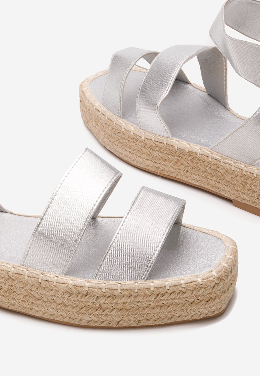 Espadrilles za ženske srebrno Clarena