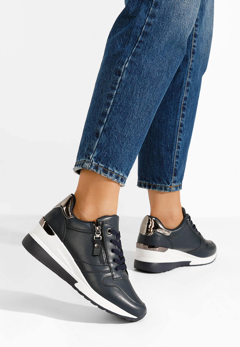 Tenisice na punu petu plavo navy Rafina