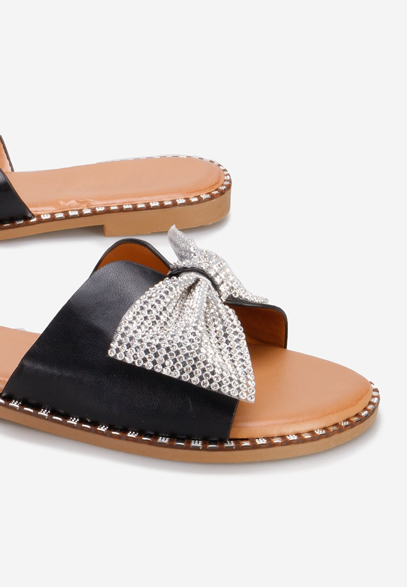 Papuče s nisku petu Olanta crno