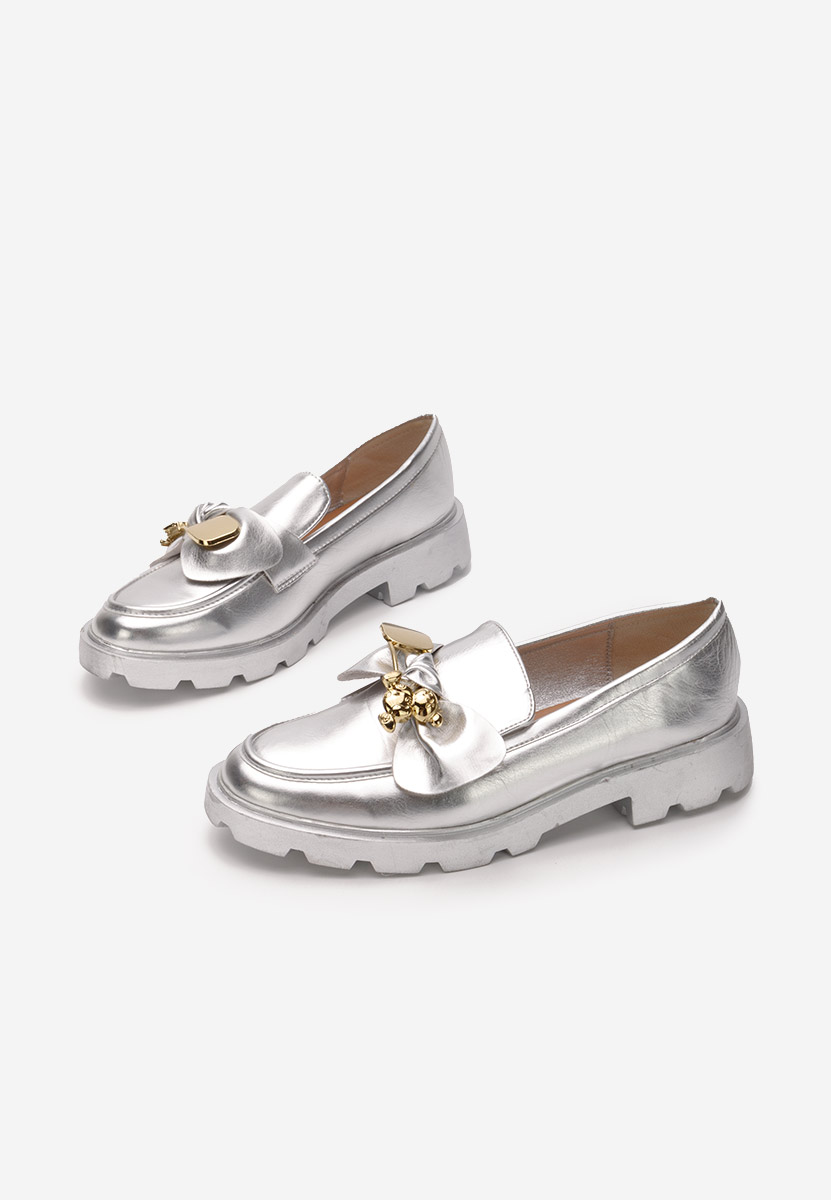 Ženske mokasinke Tervi V2 srebrno