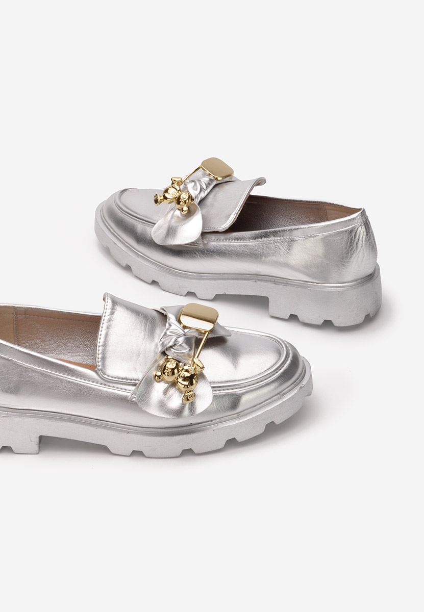 Ženske mokasinke Tervi V2 srebrno