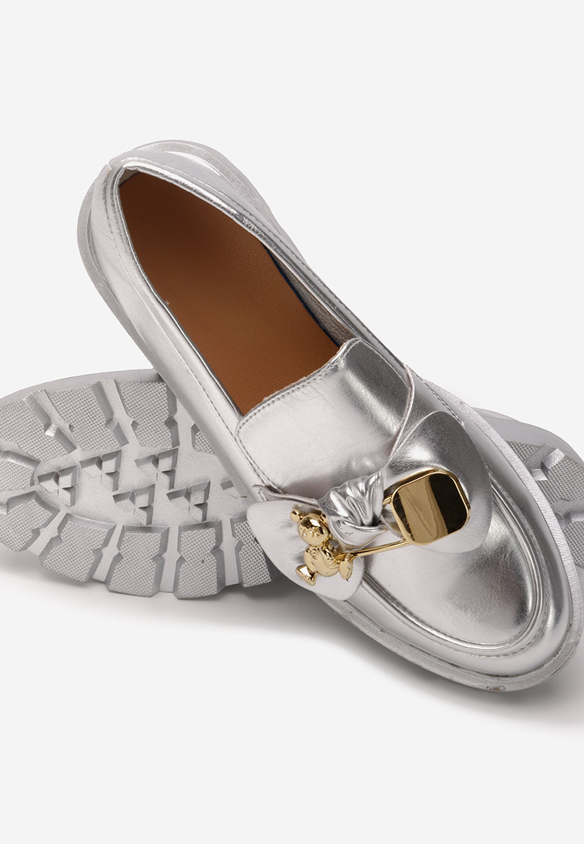 Ženske mokasinke Tervi V2 srebrno