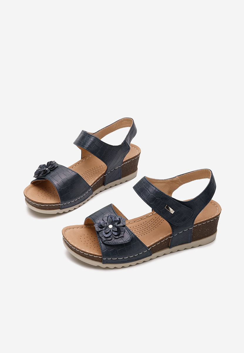 Sandale s platformom Eliasea plavo navy