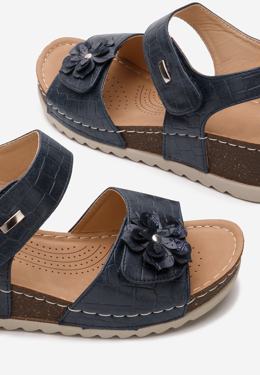 Sandale s platformom Eliasea plavo navy