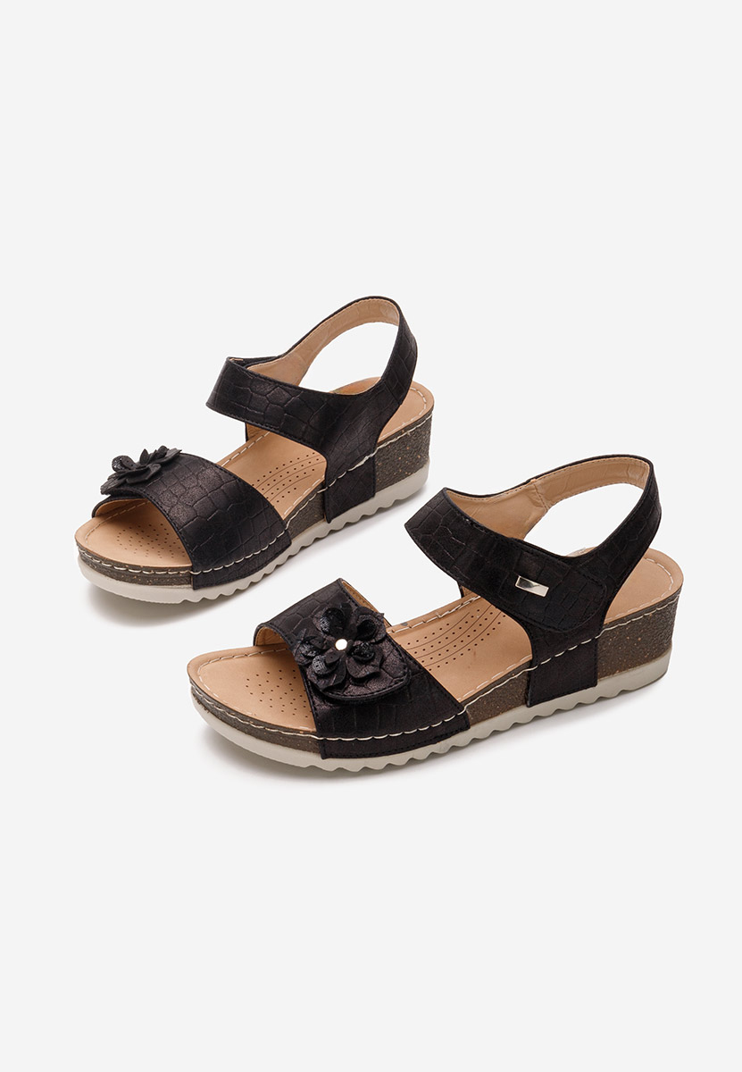 Sandale s platformom Eliasea crno