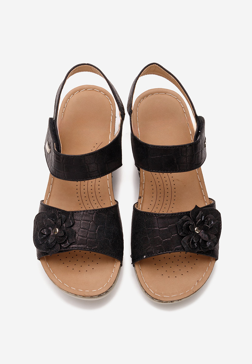 Sandale s platformom Eliasea crno
