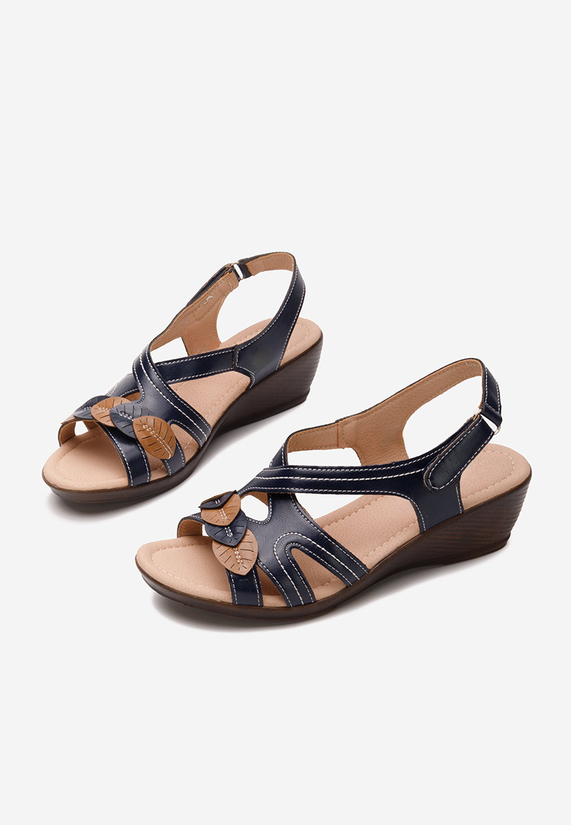 Sandale s platformom Meliana plavo navy