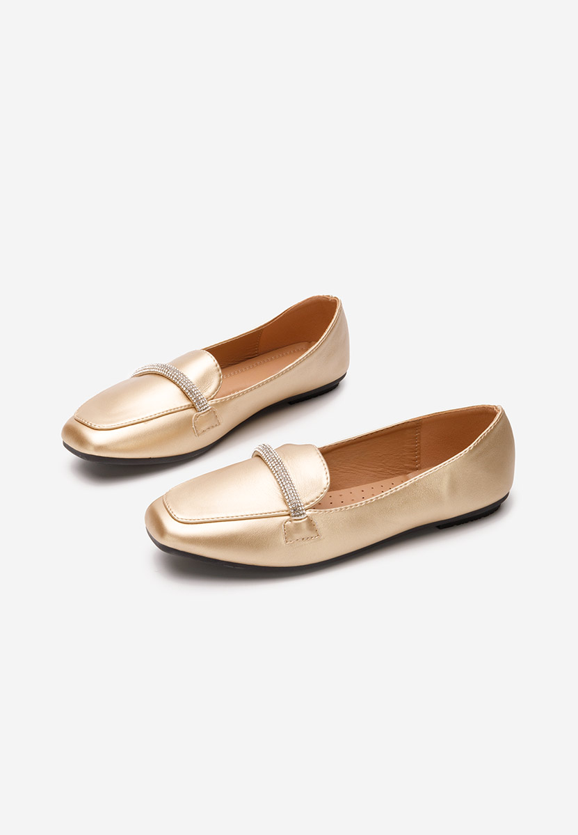 Ženske elegantne mokasinke Carre zlatno