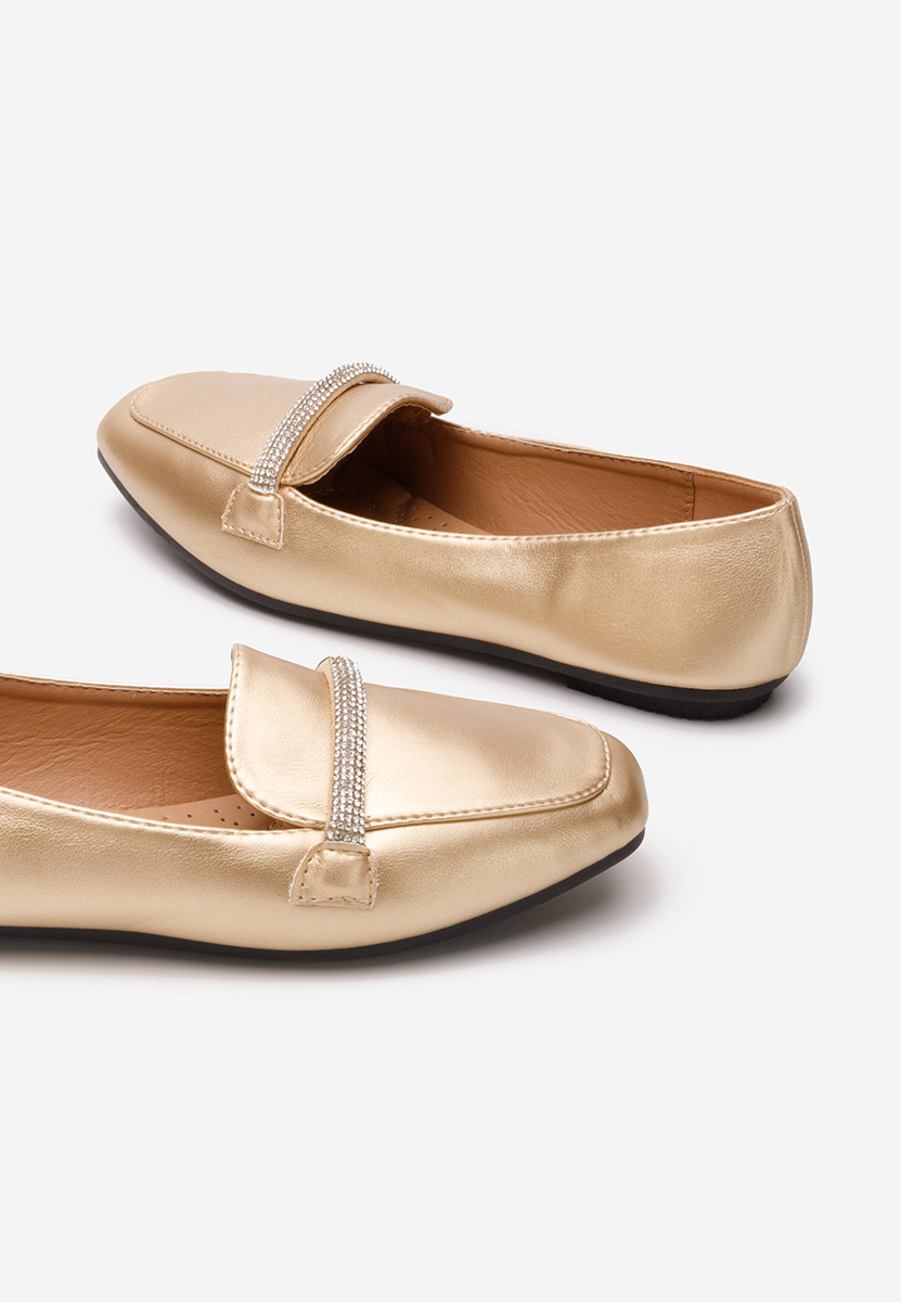 Ženske elegantne mokasinke Carre zlatno