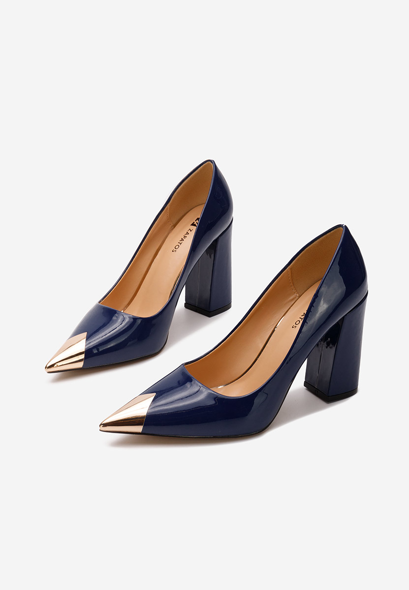 Elegantne cipele na petu Azul plavo navy