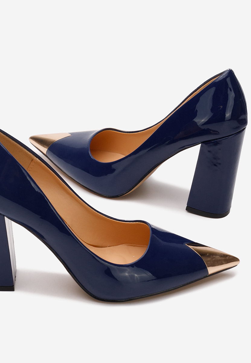 Elegantne cipele na petu Azul plavo navy