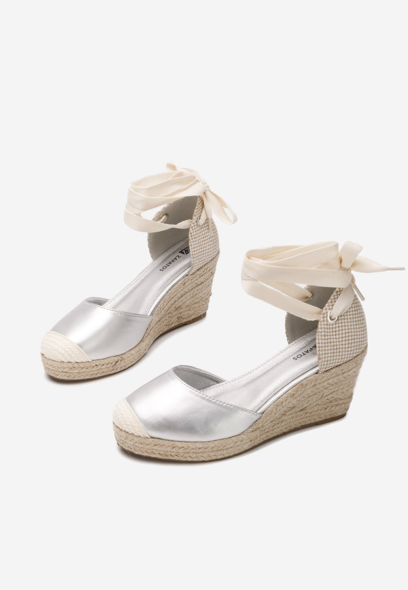 Espadrilles za ženske Vilena srebrno