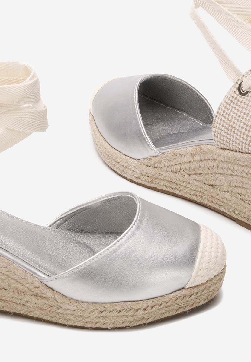 Espadrilles za ženske Vilena srebrno