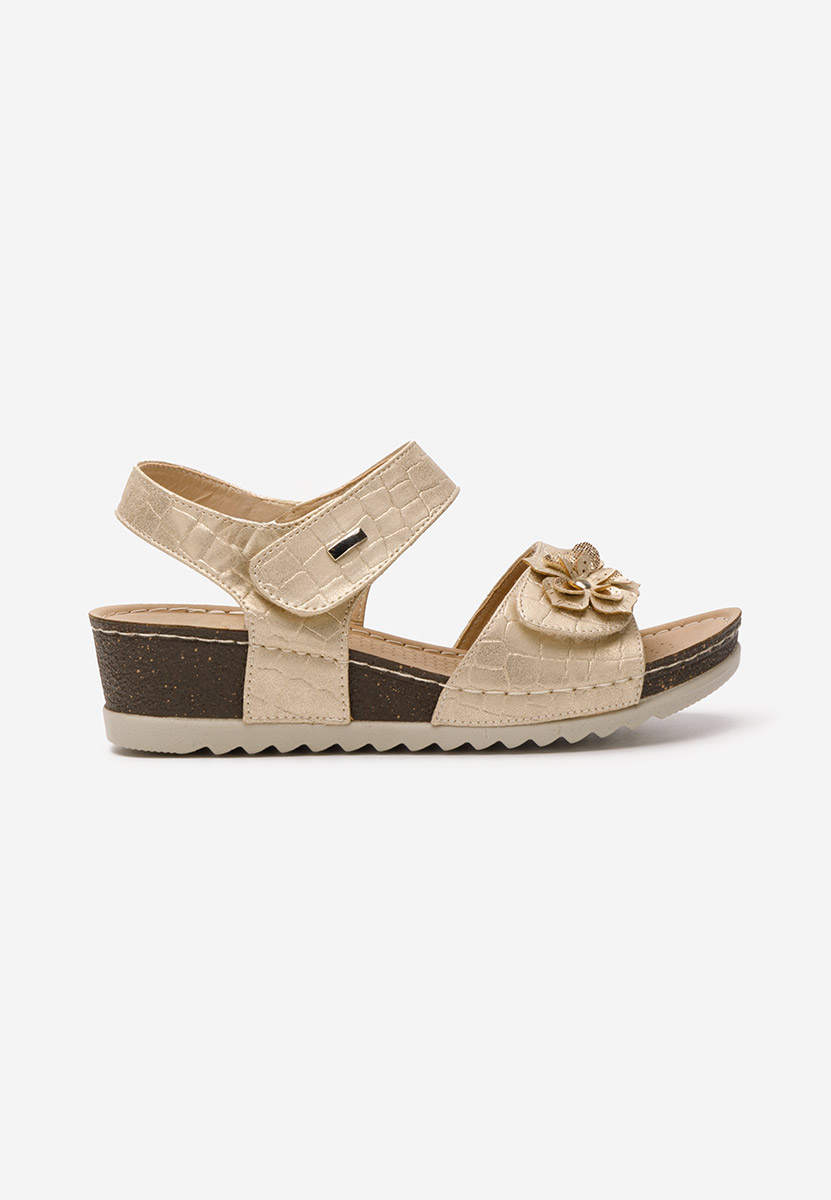 Sandale s platformom Eliasea zlatno
