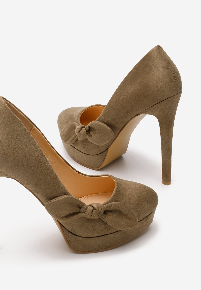 Štikle na visoku petu Nice zeleno