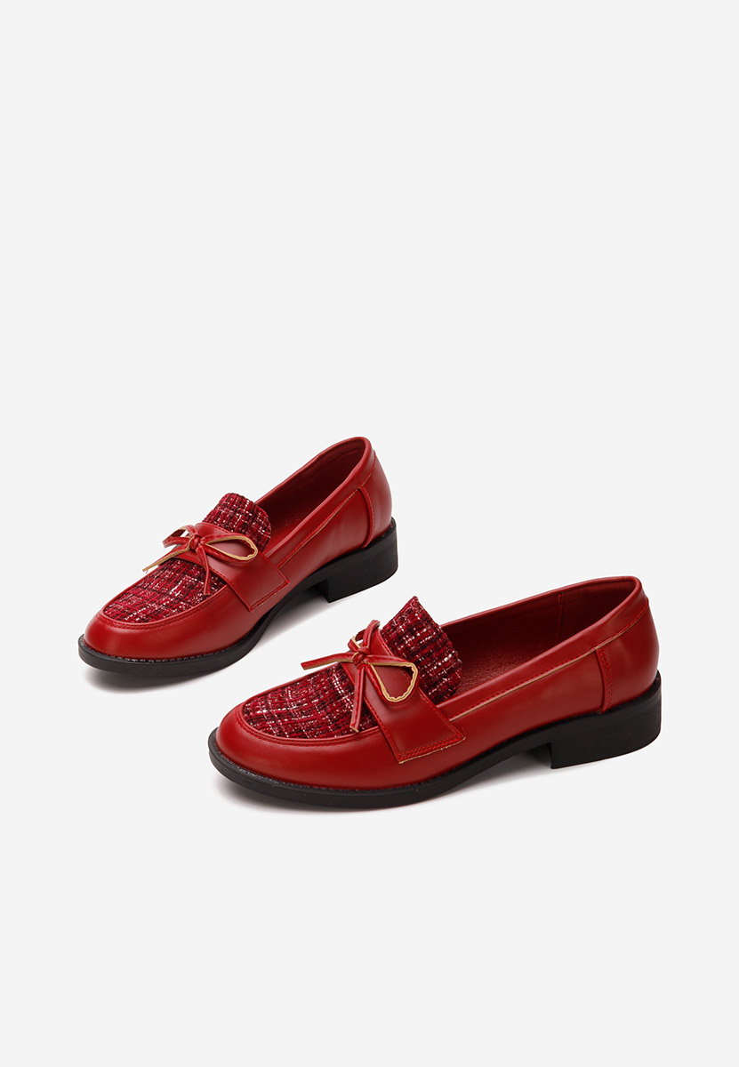 Ženske mokasinke Aliera vinsko crvena