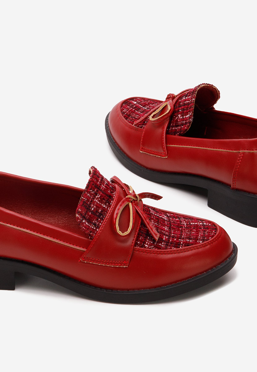 Ženske mokasinke Aliera vinsko crvena