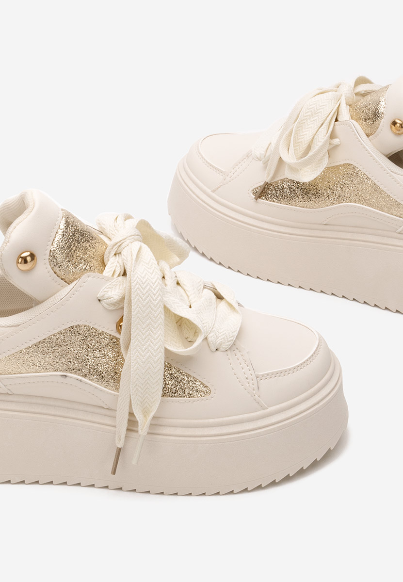 Tenisice sa platformom Litene bež