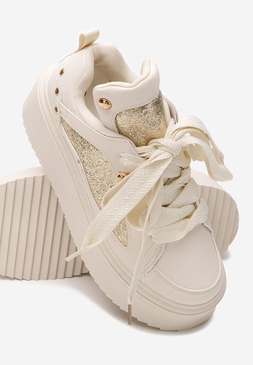 Tenisice sa platformom Litene bež