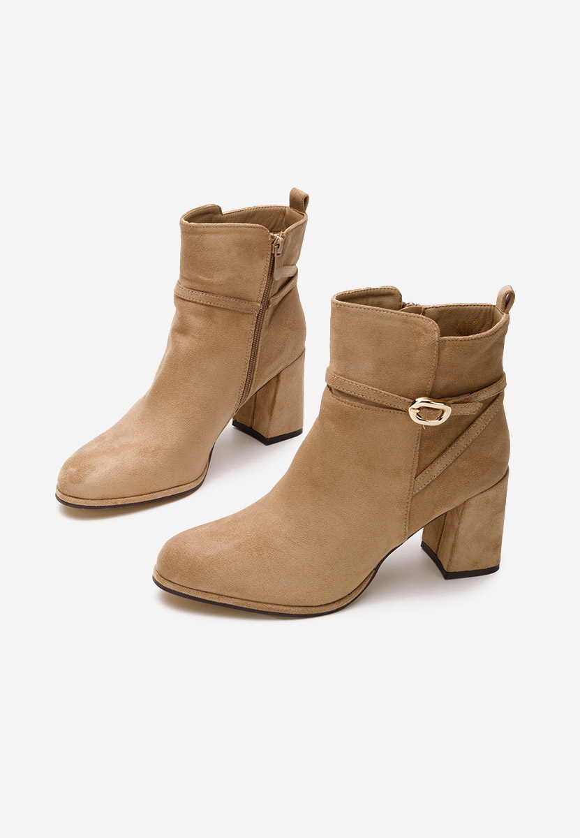 Gležnjače na block petu Cherri kaki Gležnjače na block petu Cherri kaki