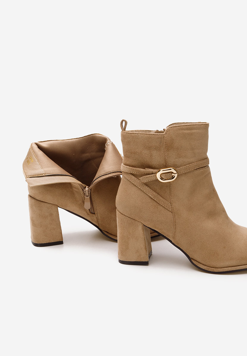 Gležnjače na block petu Cherri kaki Gležnjače na block petu Cherri kaki