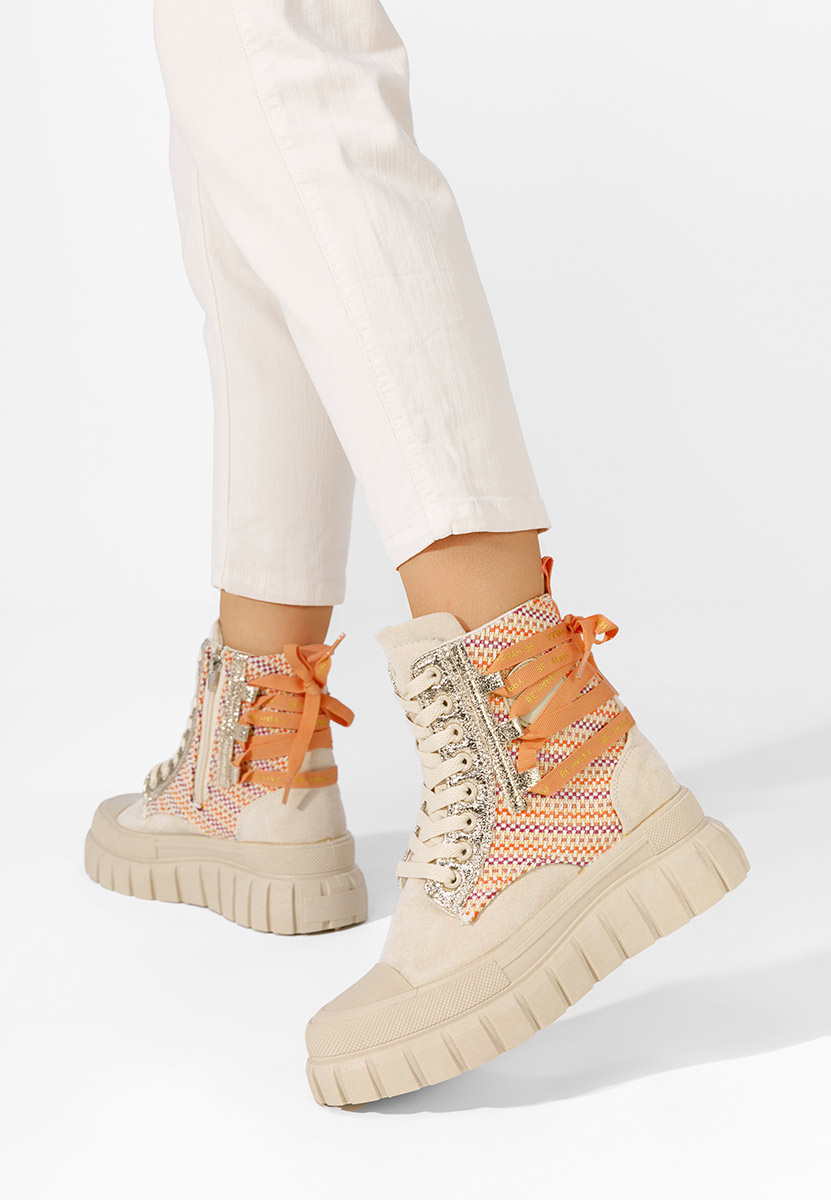 Ženske gležnjače Brenia bež