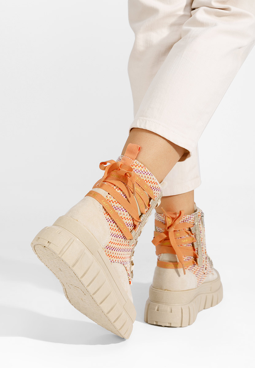 Ženske gležnjače Brenia bež