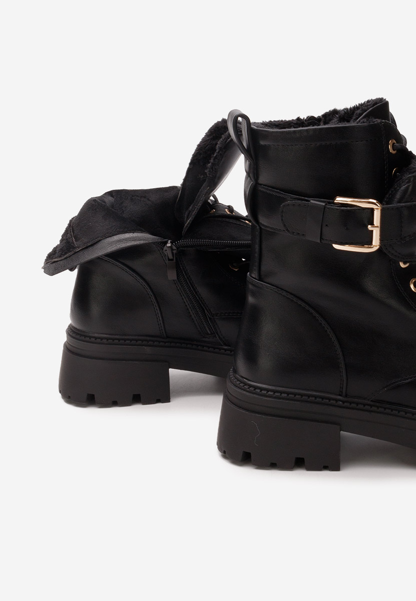 Ženske gležnjače na vezanje Acasia V2 crno