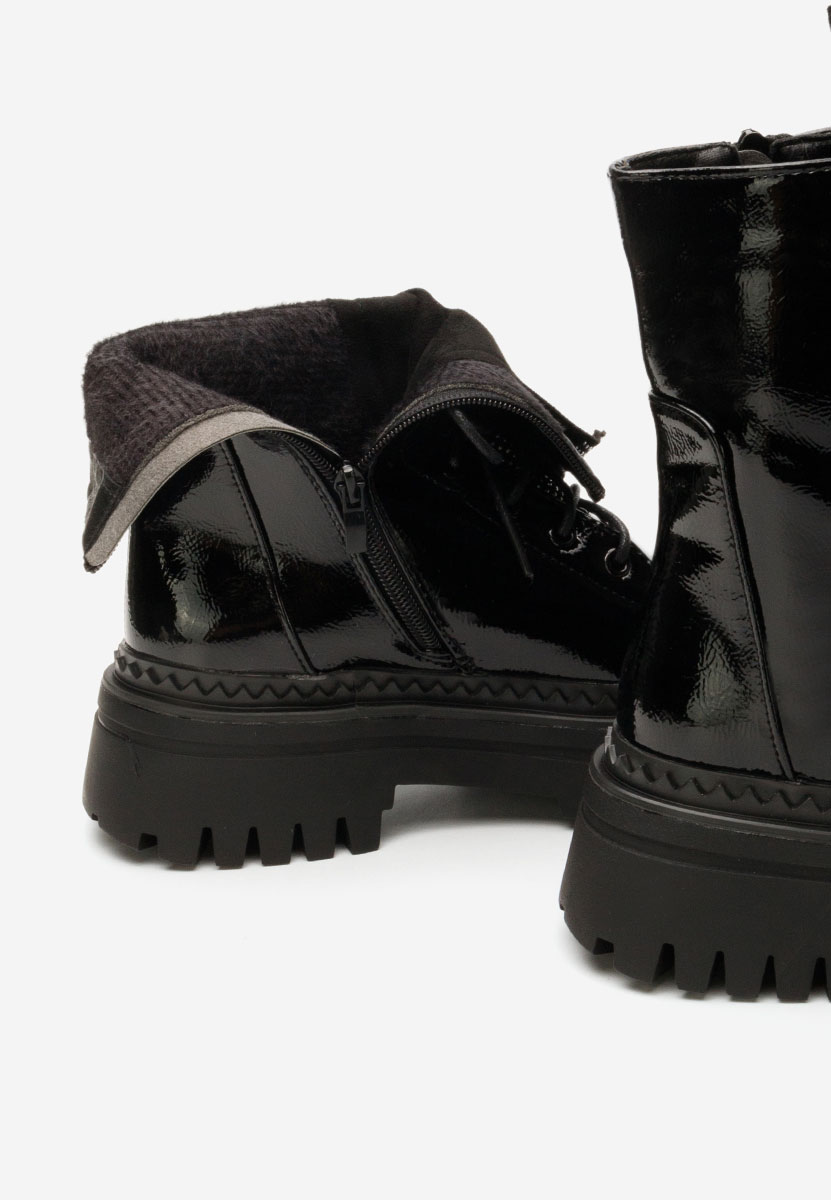 Ženske gležnjače na vezanje Siennara crno