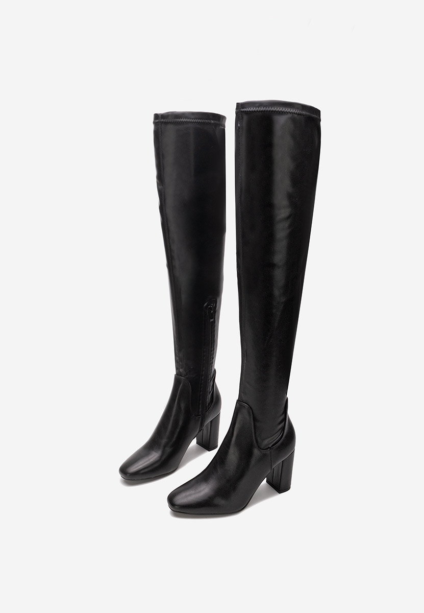 Čiizme iznad koljena Leilani crno