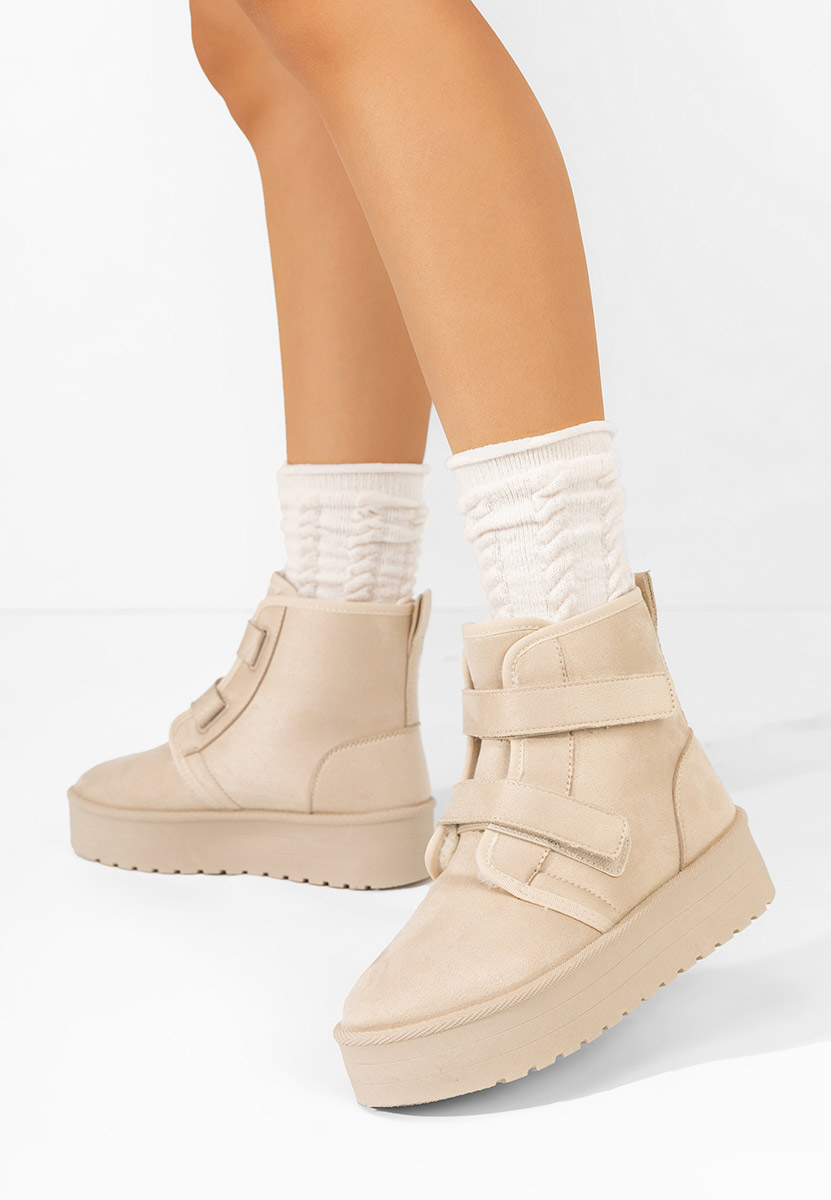 Gležnjače s platformom Dagmar bež