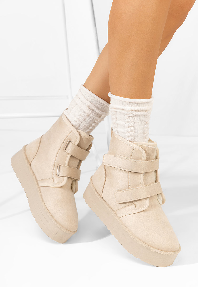 Gležnjače s platformom Dagmar bež