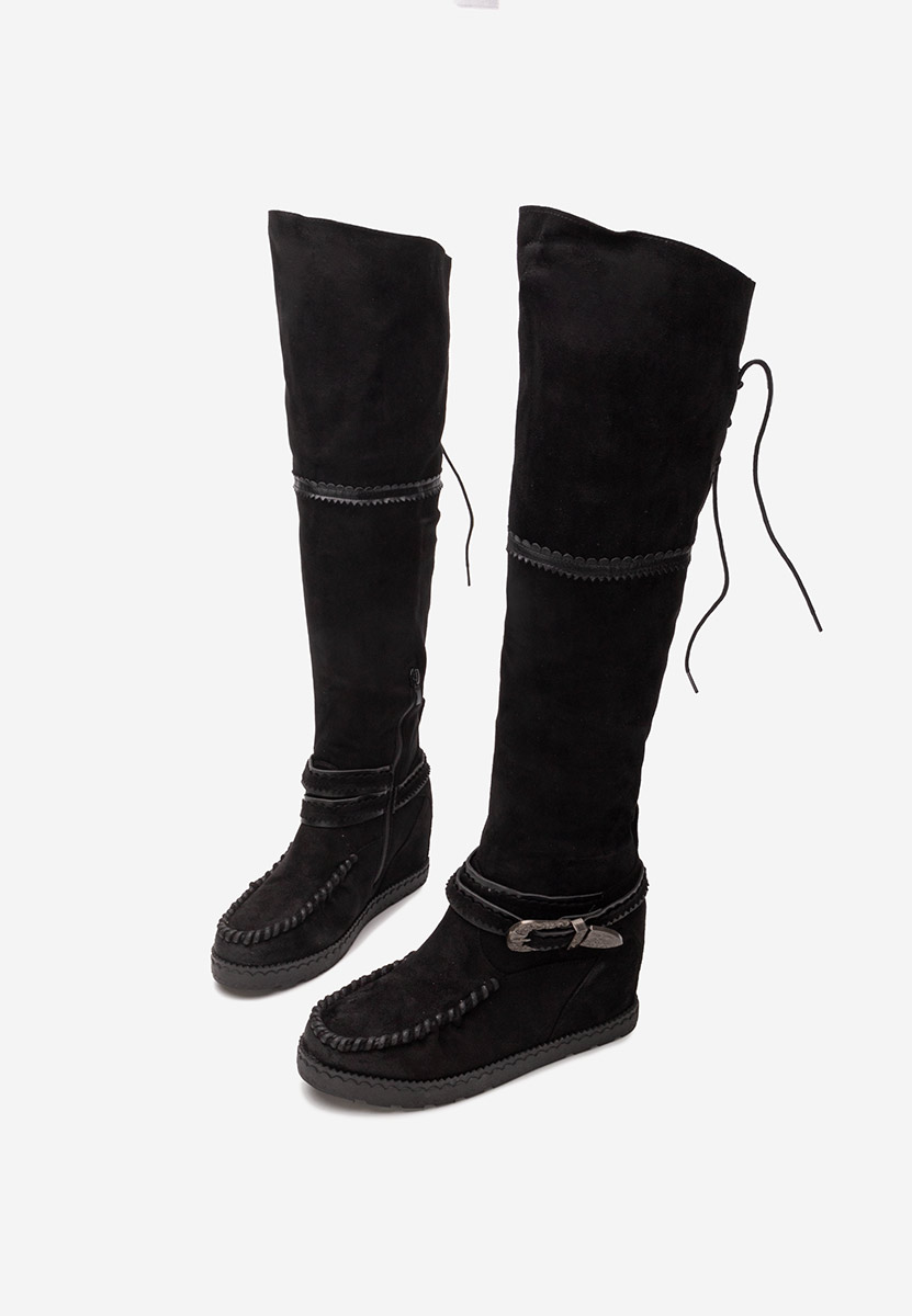 Čizme na punu petu crno Caizia V2