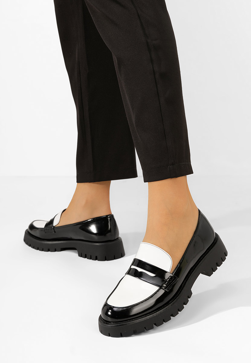 Lakirane ženske mokasinke Josefa crno