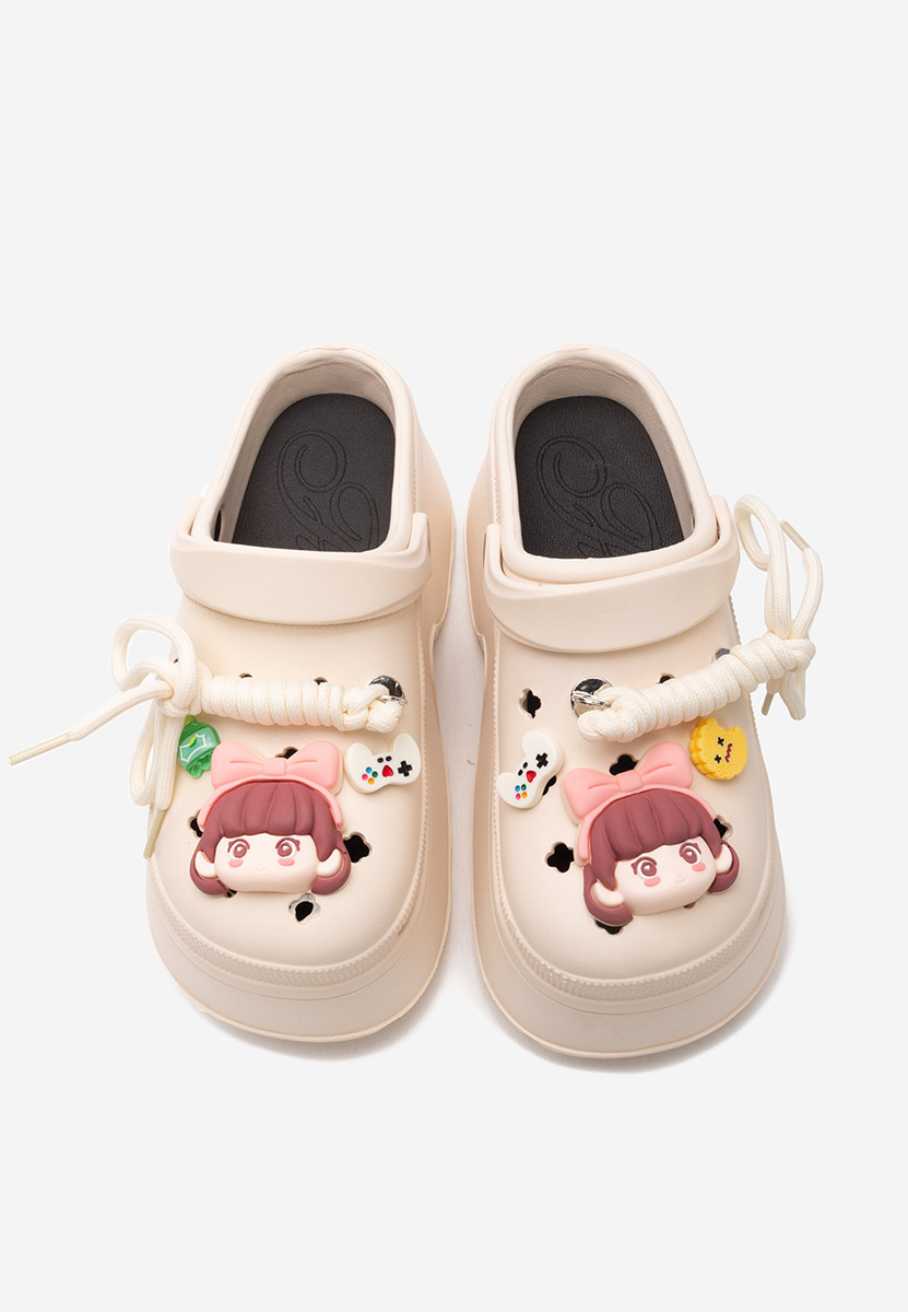 Papuče s platformom Sheryl bež