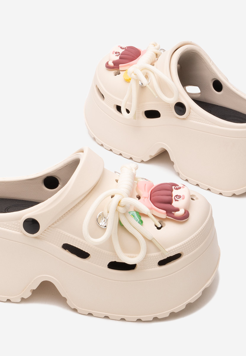 Papuče s platformom Sheryl bež