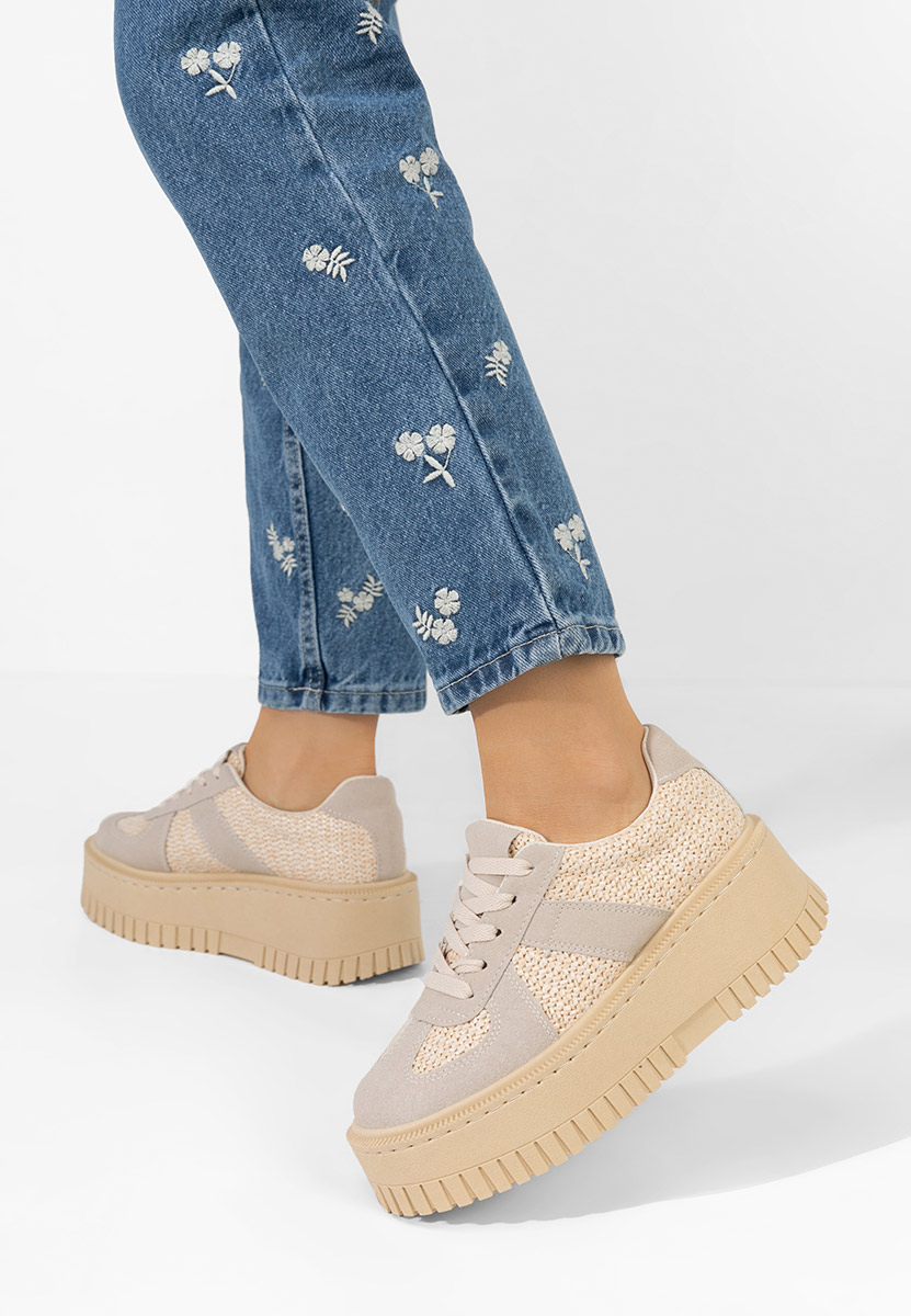 Tenisice sa platformom Michele bež