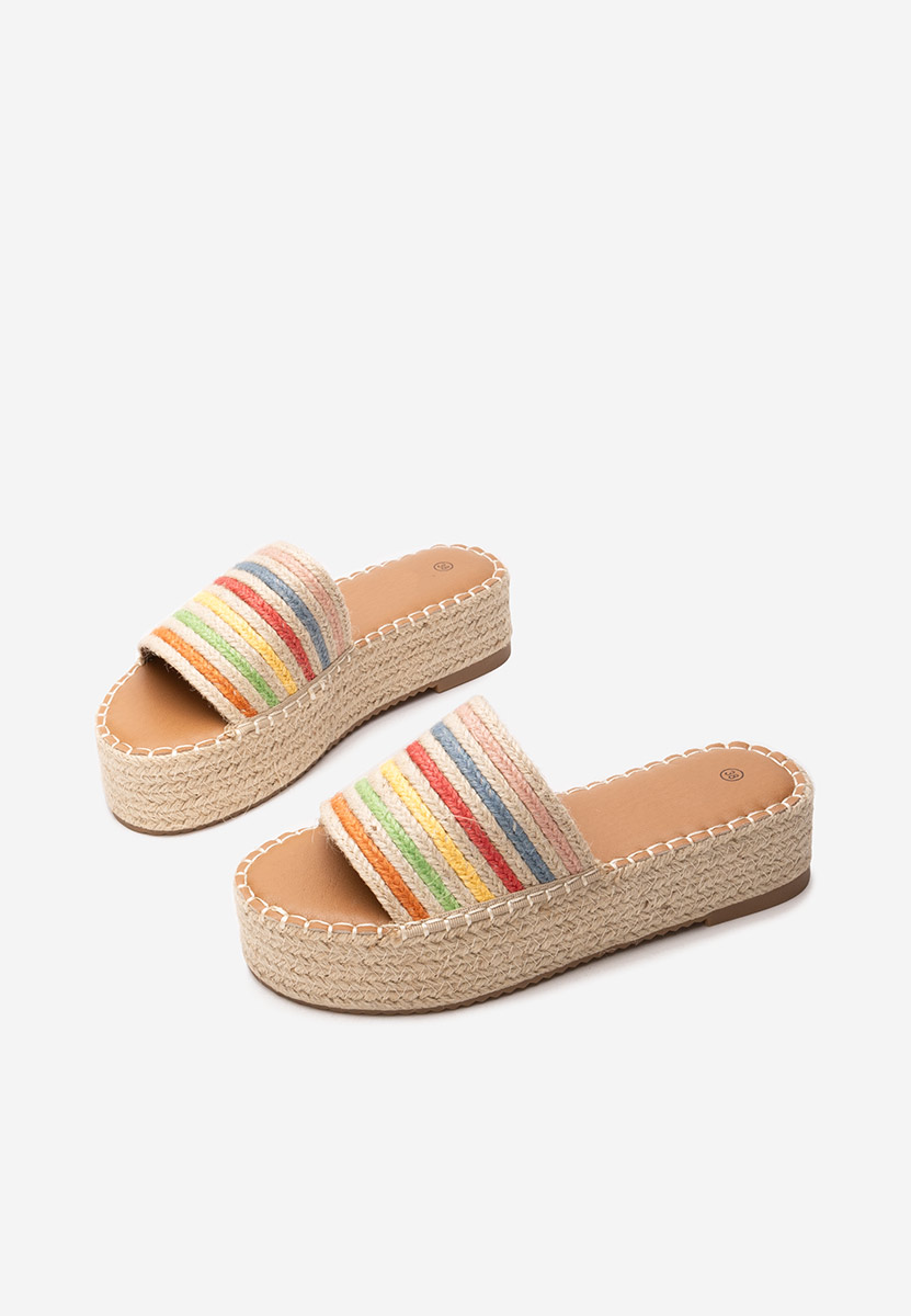 Papuče s platformom Kerrie Šareno