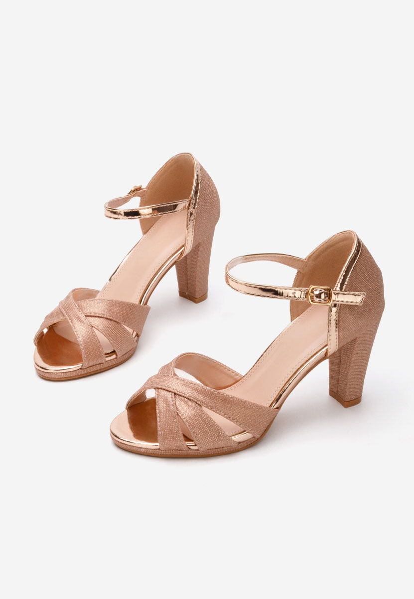 Sandale s petu Helrisa Šampanjac